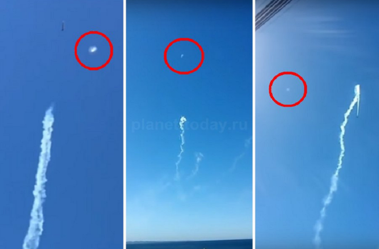 НЛО вместе с самолетом показывал фигуры высшего пилотажа